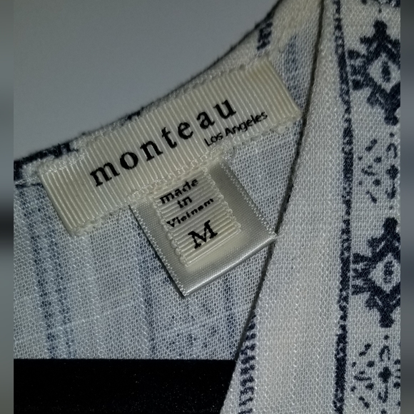 Blue and Cream/Off-White Pantsuit Romper - Picture 4 of 4